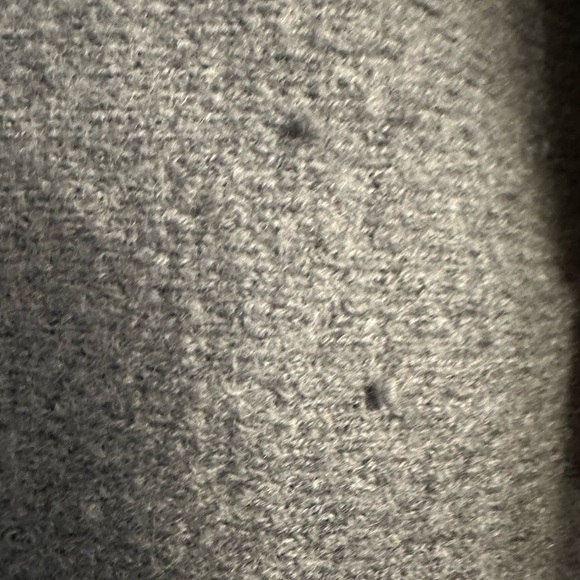 Merino Wool Crop Relaxed Fit Grey Sweater - Picture 2 of 4